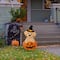 Glitzhome® 32"H Halloween Metal Labrador in Pumpkin Yard Stake